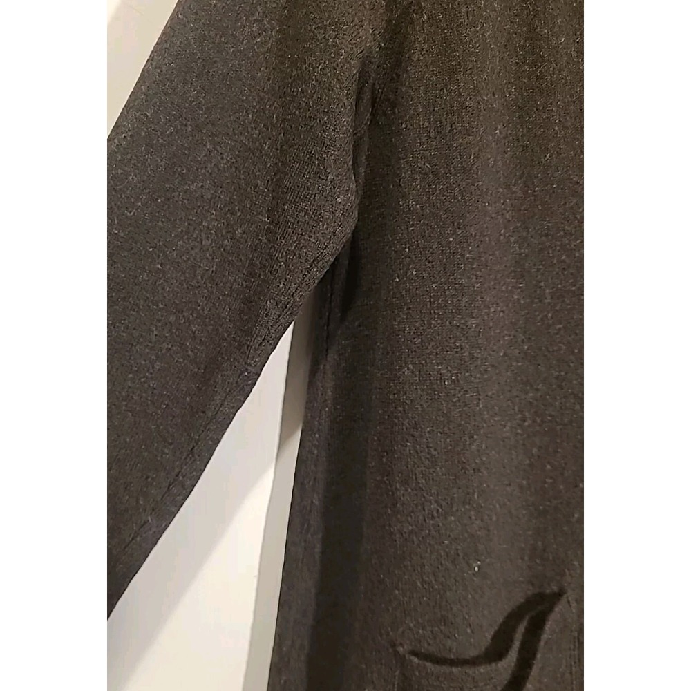J Jill Tunic Sweater Wool Cashmere Long Sleeve V-neck Brown Front Pockets Lg Pet - Picture 13 of 16